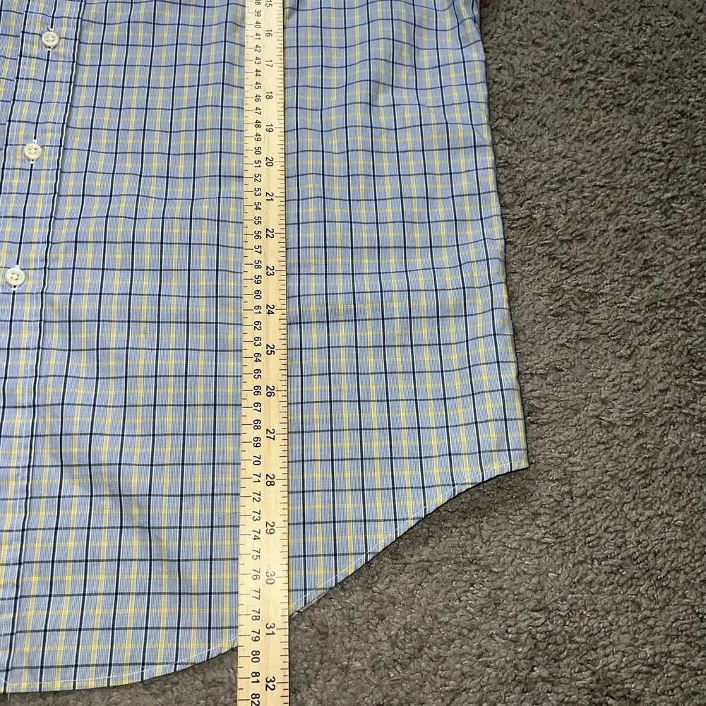 Polo Ralph Lauren Yarmouth Button Shirt Men's Size 16 32/33 Blue Yellow‎ Plaid